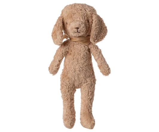 Poodle dog, Vintage plush - Dusty  powder