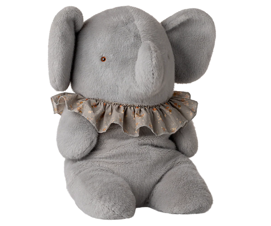 Elephant Plush, Big - Blue/Grey