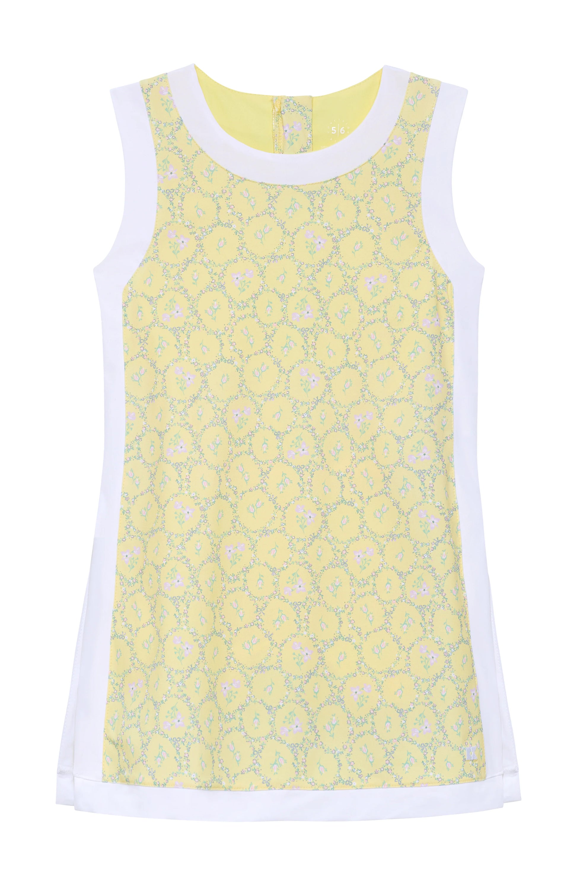 Bright yellow Lemon Love dress for kids by Courtside Kids featuring a playful lemon print and comfortable summer style.