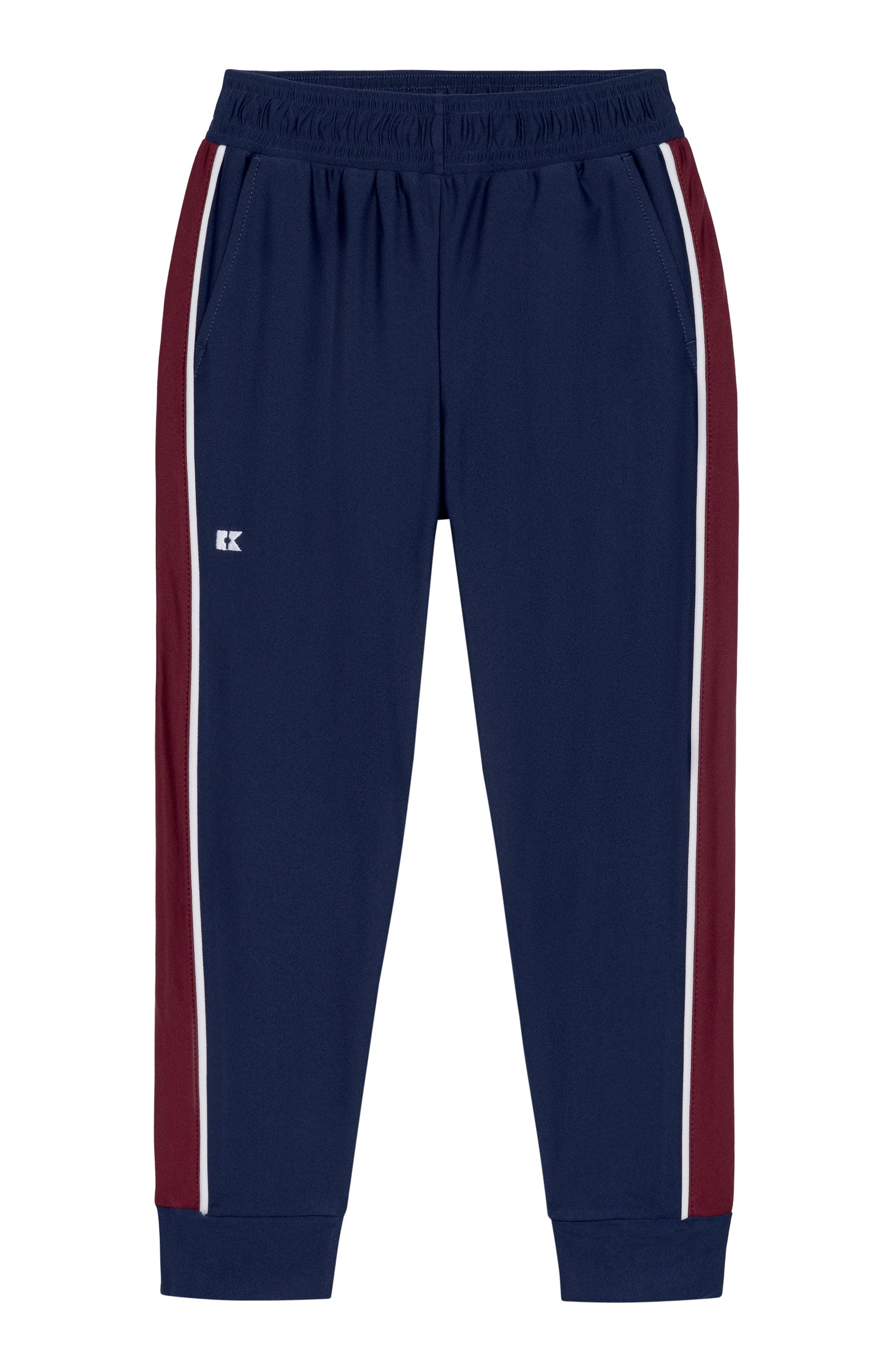 Navy with Maroon Stripe Warm-Up Jogger