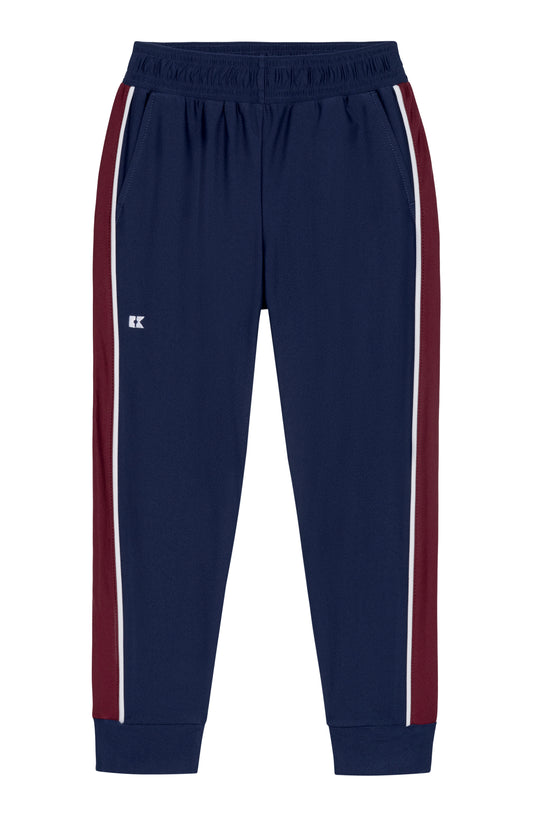 Navy with Maroon Stripe Warm-Up Jogger