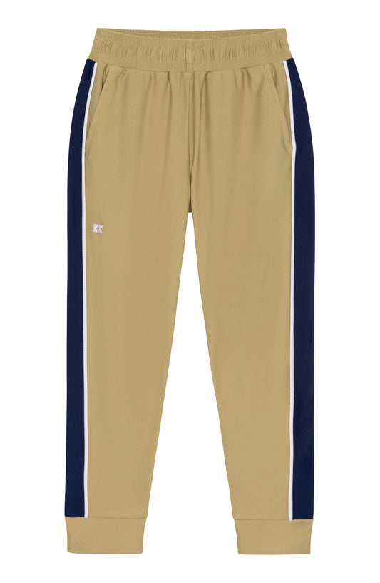 Khaki with Navy Stripe Warm-Up Jogger