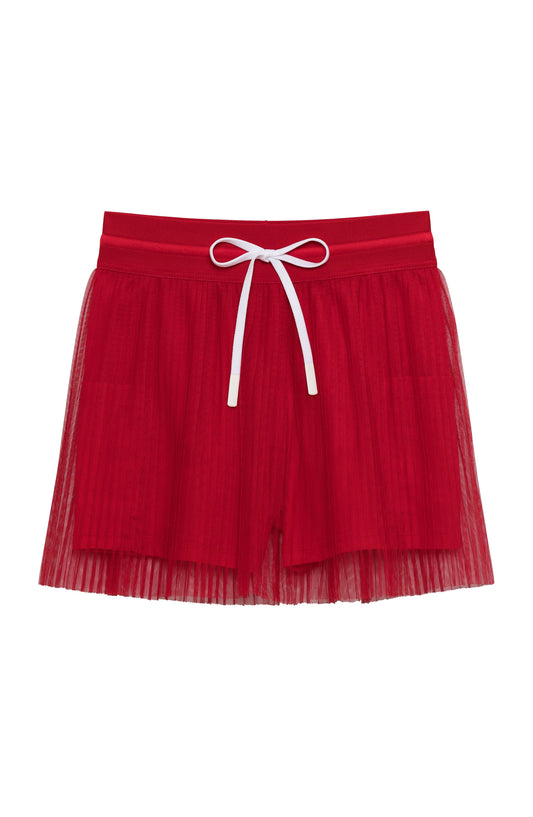 Courtside Kids - Red Pleated Skort