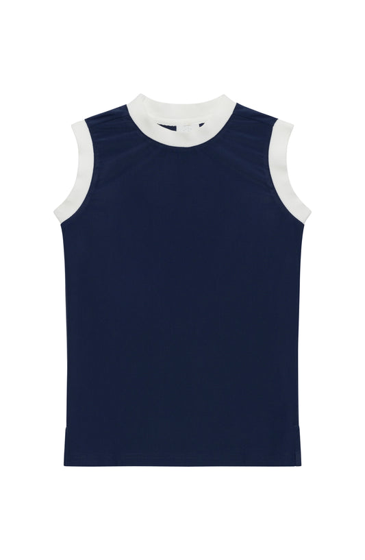 Courtside Kids - Girls Navy Muscle Tank