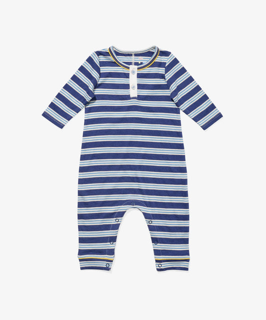 Navy Twin Stripe Campbell Romper