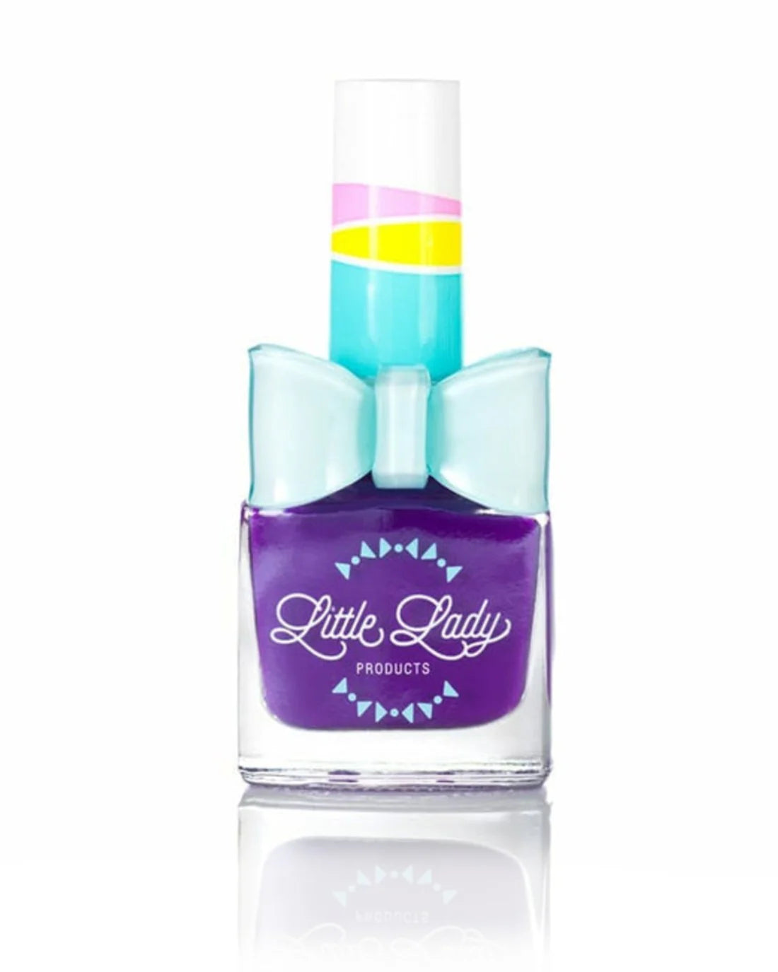 Kid-safe scented nail polish by Little Lady in a colorful bottle, designed for children to safely enjoy nail art.