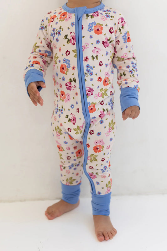 Clara Floral Zipper Romper