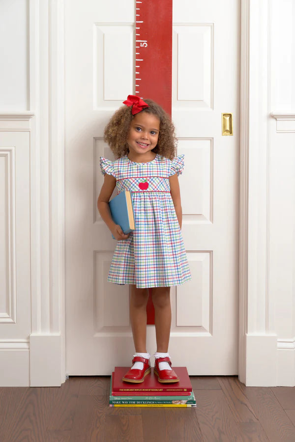 The Beaufort Bonnet Company - Addie Angel Sleeve Dress Kindness Wins Windowpane