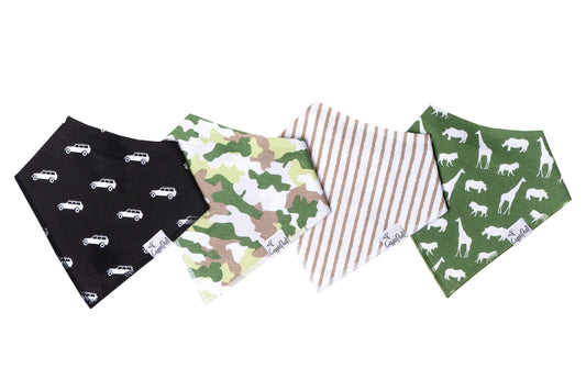 Safari Baby Bandana Bibs Set