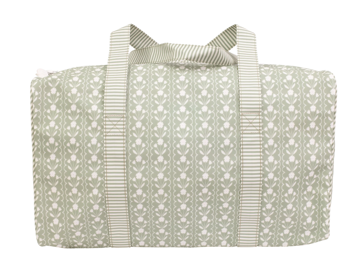 The Duffle Bag in Sage Floral