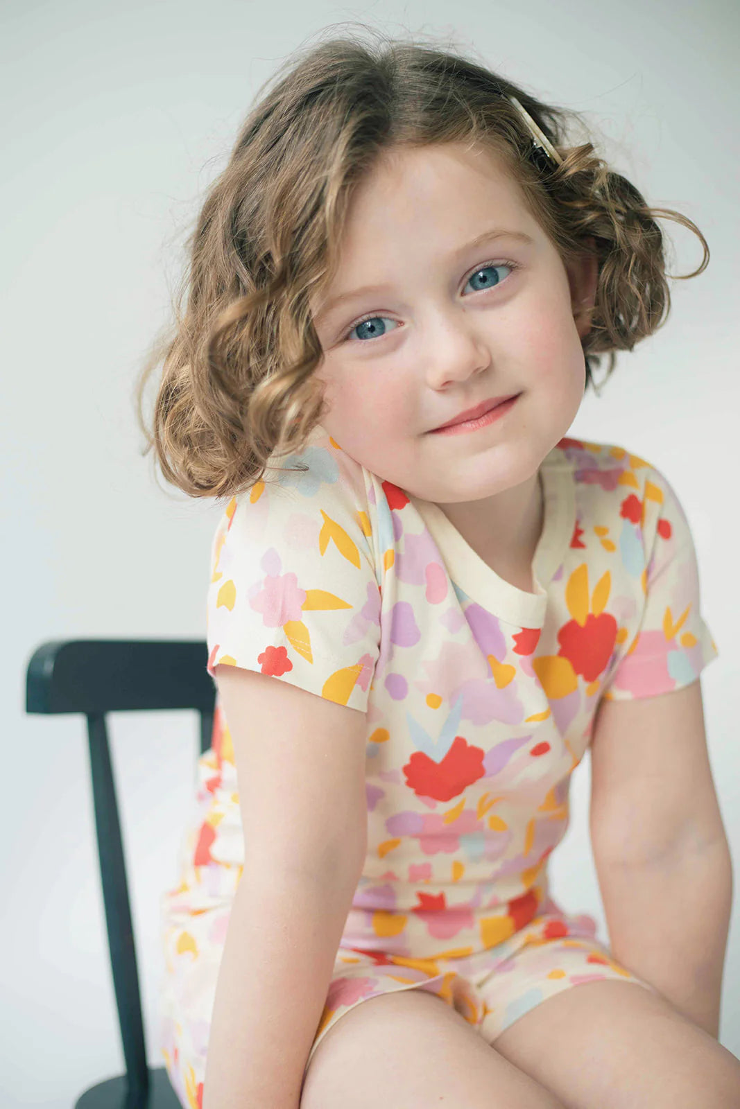 Abstract Floral T-Shirt Set