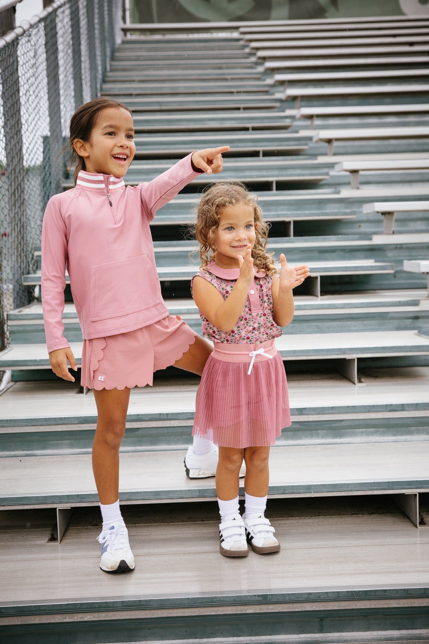 Dusty Pink Retro Half-Zip