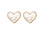 Gold Enamel Heart Earring