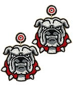 GA Bulldog Beaded Earring