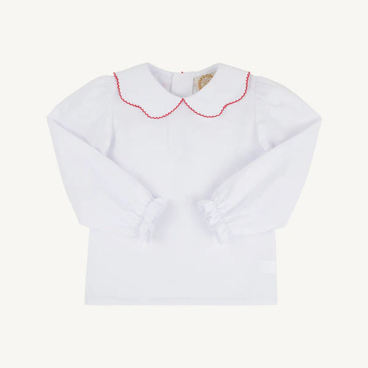 Worth Avenue White with Richmond Red Emma's Top