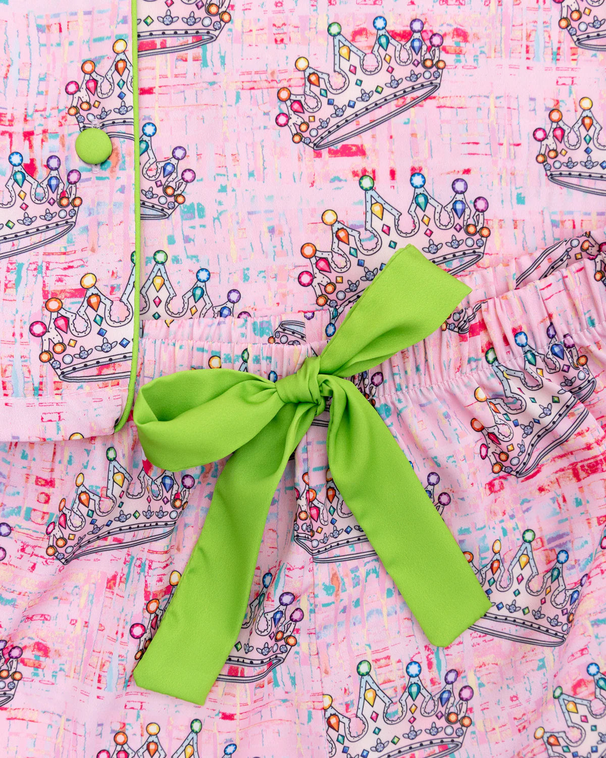 Kids Silky Crown Jewels Short Sleeve Short Set