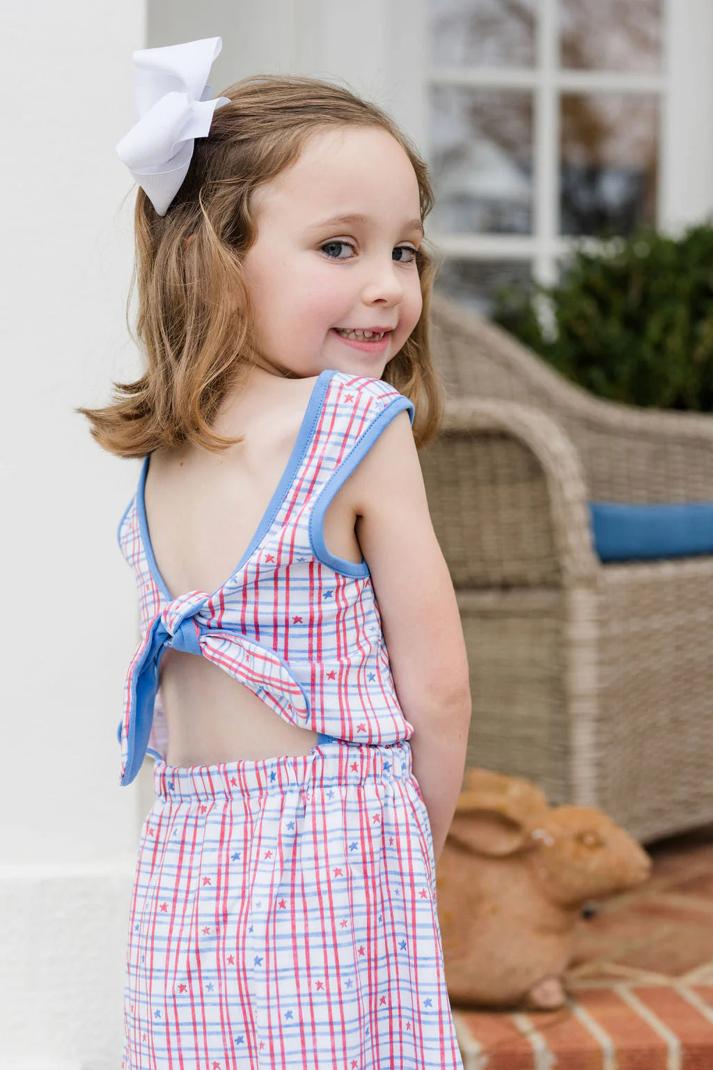 James & Lottie - Patriotic Knit Kristin Knot Dress