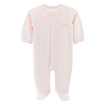 Baby Club Chic - Pretty Bows Embroidered Pink Footie