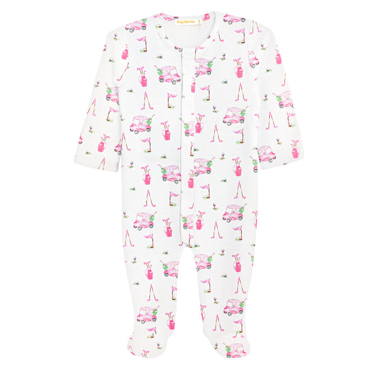 Baby Club Chic - Pink Golf Printed Footie