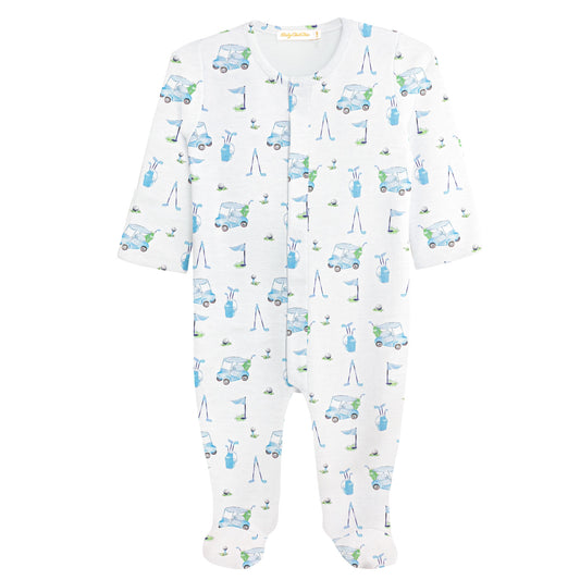 Baby Club Chic - Light Blue Golf Printed Footie