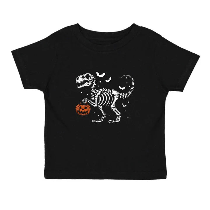 Dinosaur Skeleton Halloween Short Sleeve T-Shirt