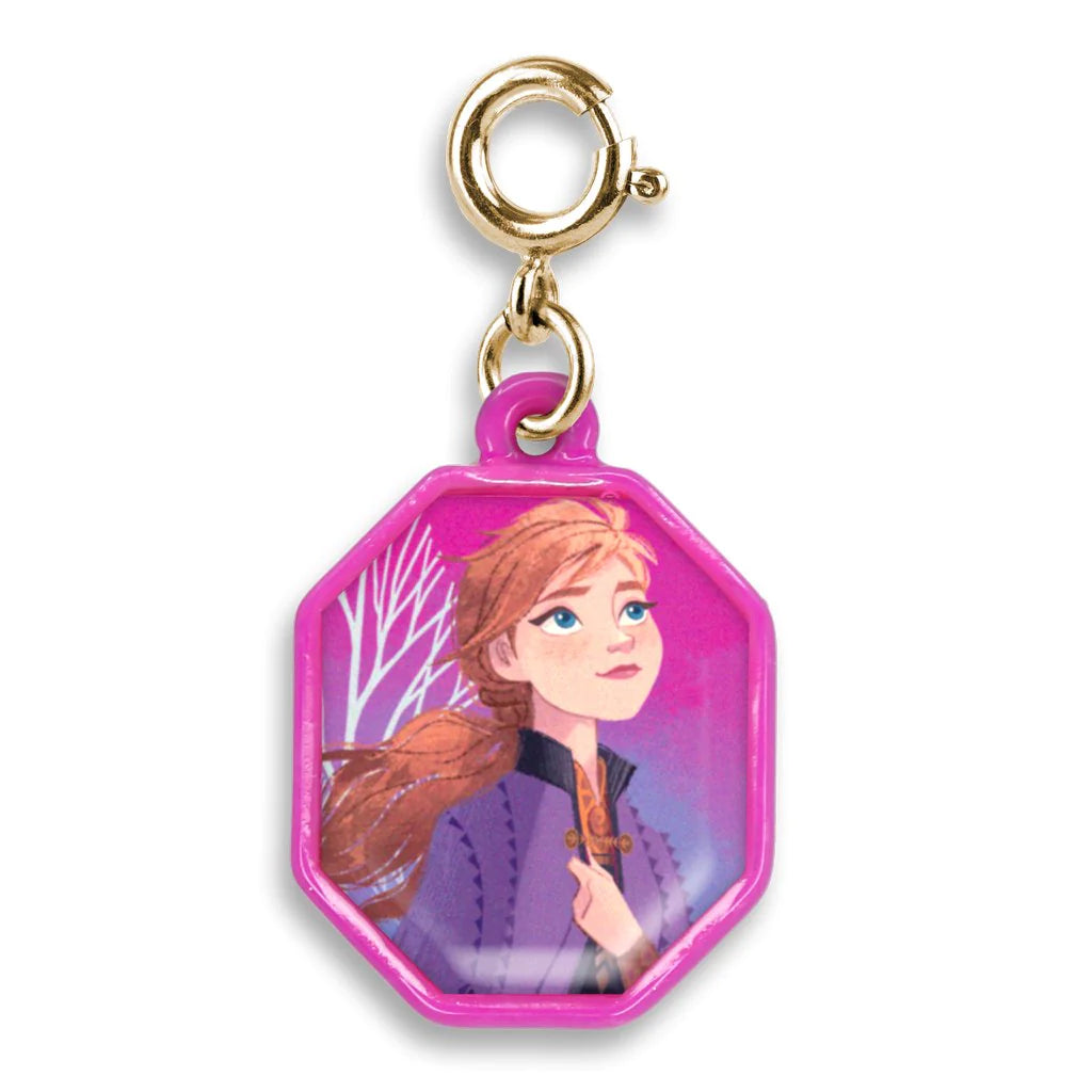 Gold glitter Anna charm from Charm It! featuring a detailed charm with a gold glitter finish and intricate design.