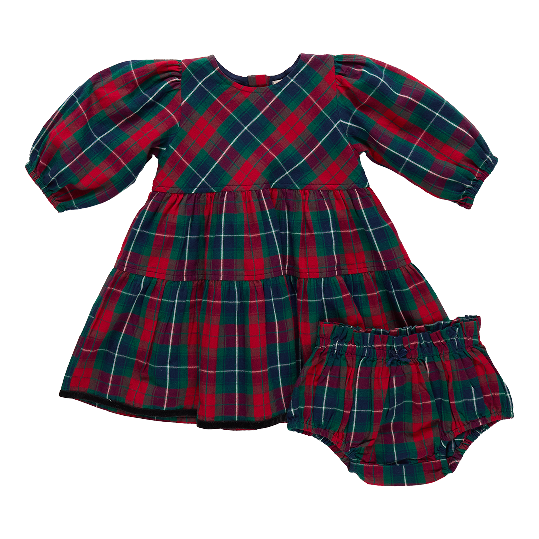 Red Tartan Baby Girls Maribelle Dress Set