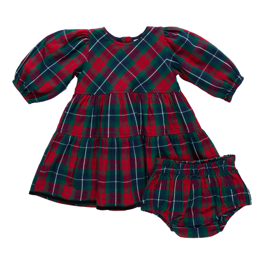 Red Tartan Baby Girls Maribelle Dress Set