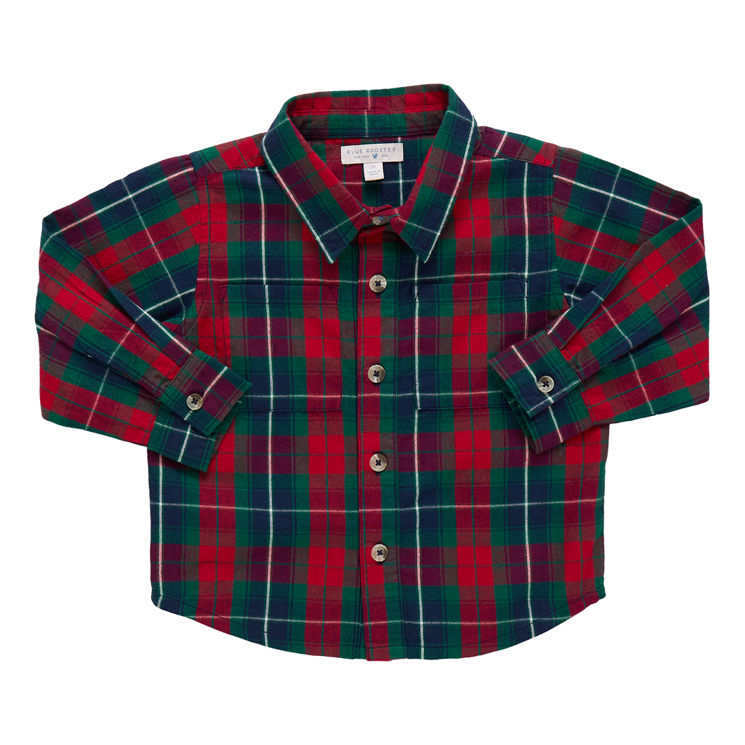 Red Tartan Boys Jack Shirt
