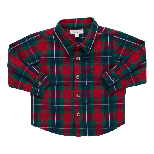 Red Tartan Boys Jack Shirt