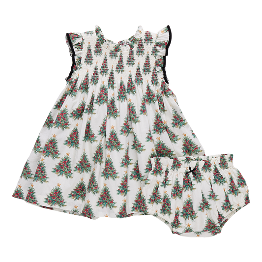 Vintage Trees Baby Girls Stevie Dress Set