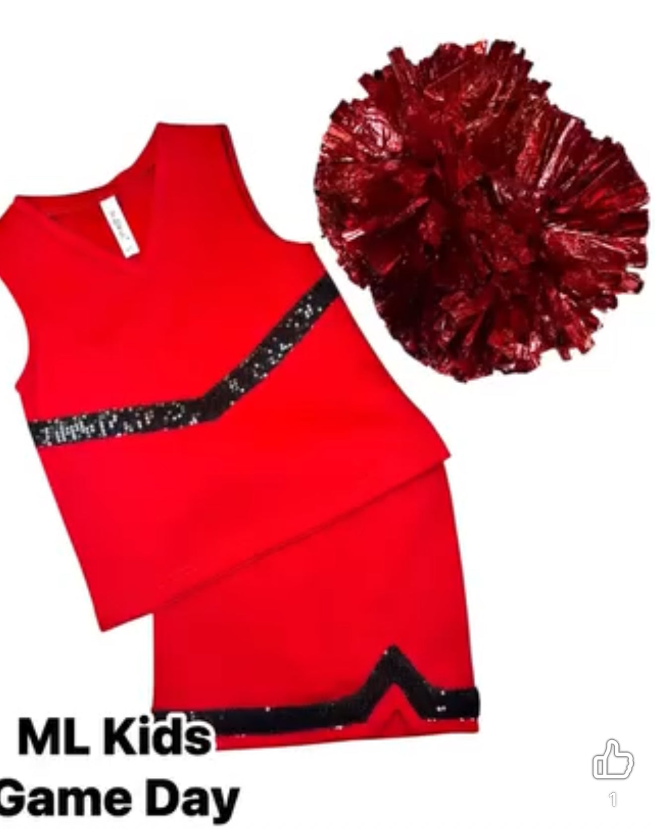 ML Kids - Red and Black Cheer Uniform