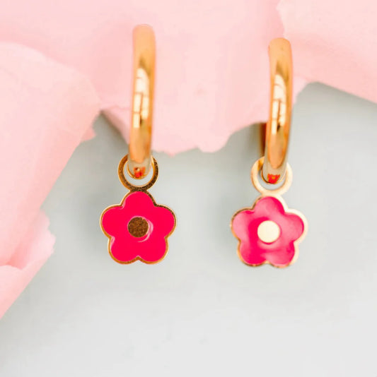 Pierced Co - Hot Pink Flower Charms