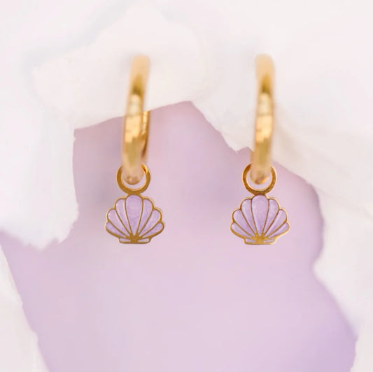 Purple Seashell Charms