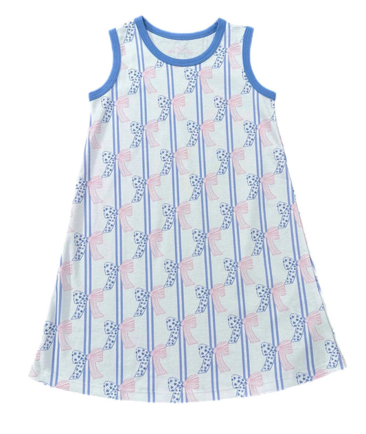 Patriotic Bow Knit Madison Sleeveless Play Dress