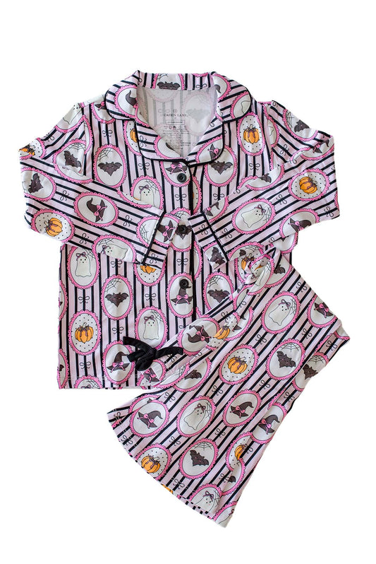 Galloween Girl's Halloween Two Piece Flare Loungeset