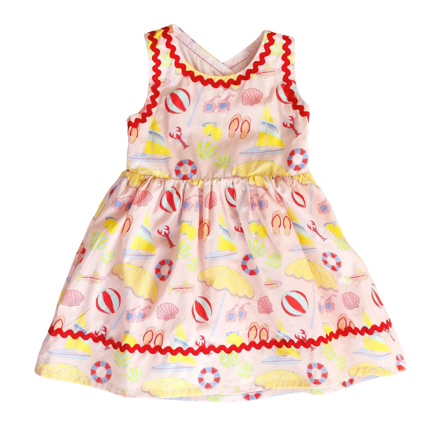 Hollis Baker Beach Days Millie Dress featuring a lightweight fabric, floral pattern, and relaxed fit for summer beach outings.