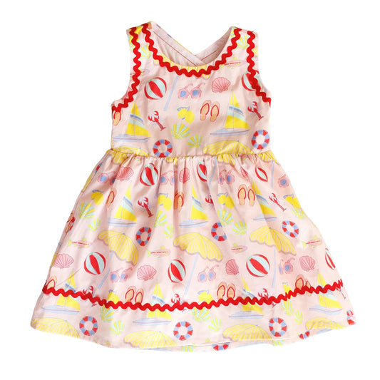 Hollis Baker Beach Days Millie Dress featuring a lightweight fabric, floral pattern, and relaxed fit for summer beach outings.