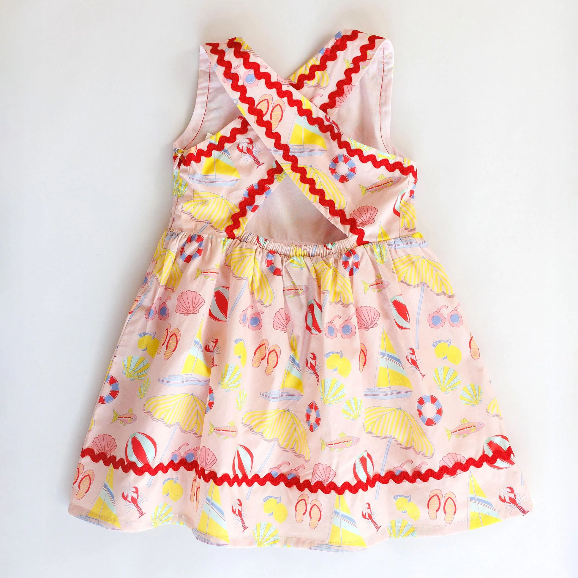 Hollis Baker Beach Days Millie Dress for girls, lightweight floral dress with ruffled sleeves, perfect for summer beach outings.