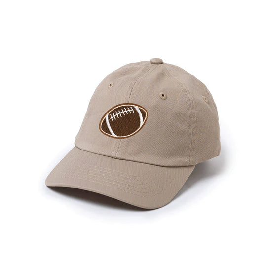 Sweet Wink football patch baseball hat featuring a sporty football design on a casual baseball cap.