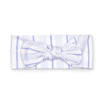 Lavender Bow - Blue Stripe Headband