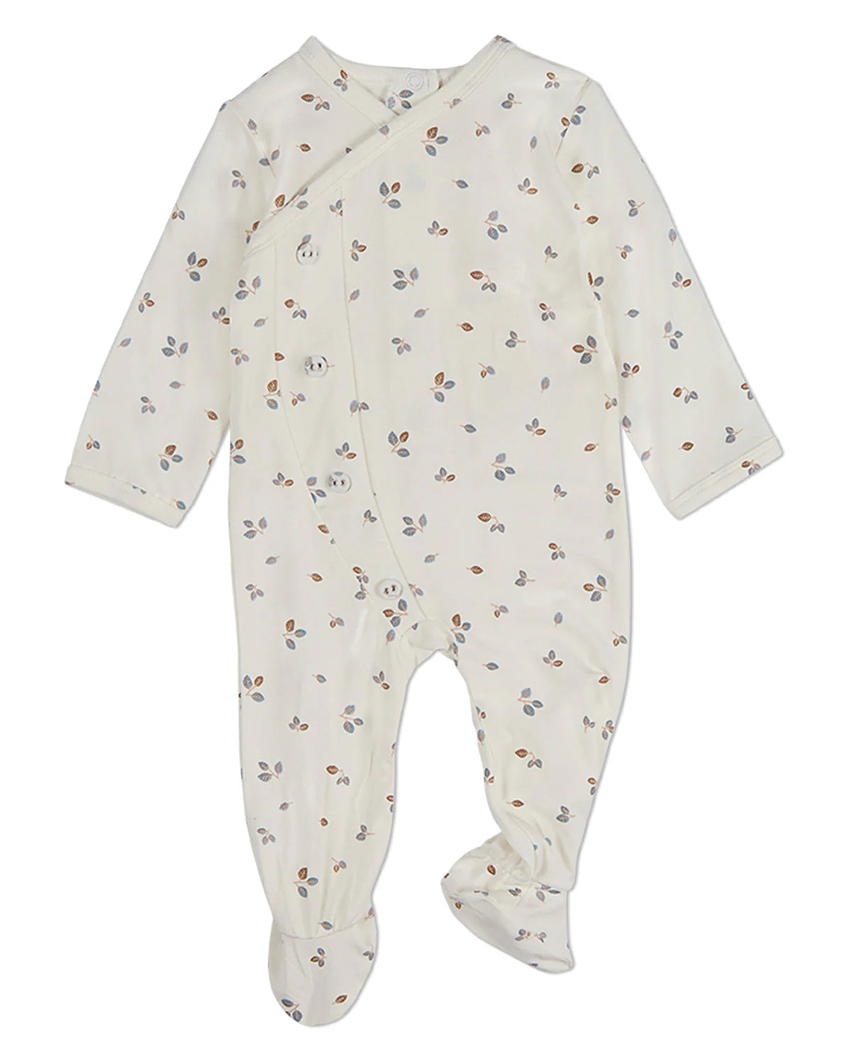 Blue Foliage Crossover Footie