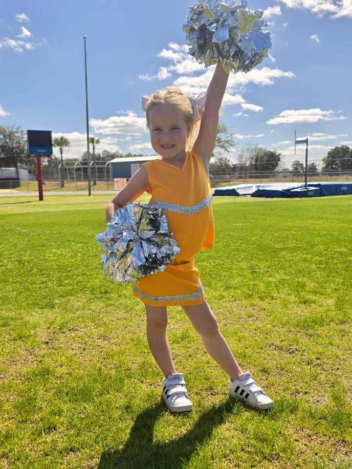 ML Kids - Orange and Silver Cheer Uniform