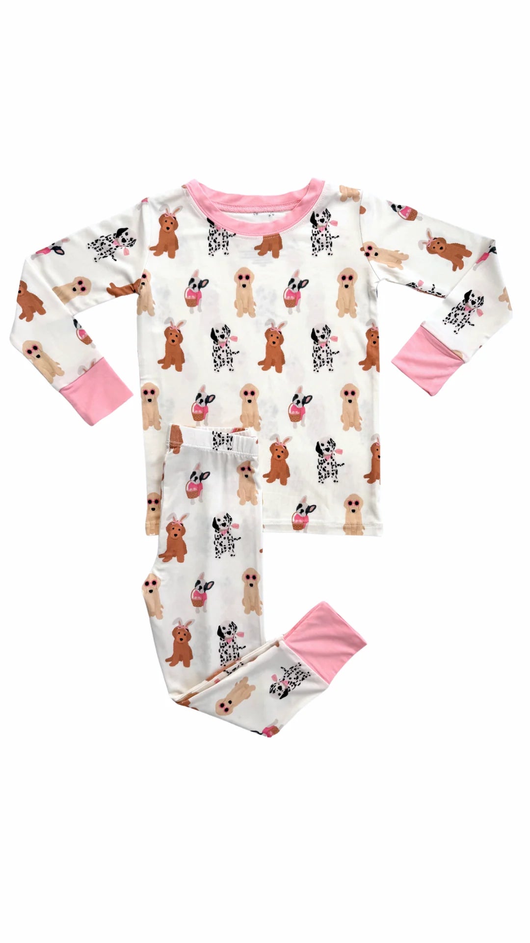 In My Jammers - Pink Easter Pups Two Piece Set