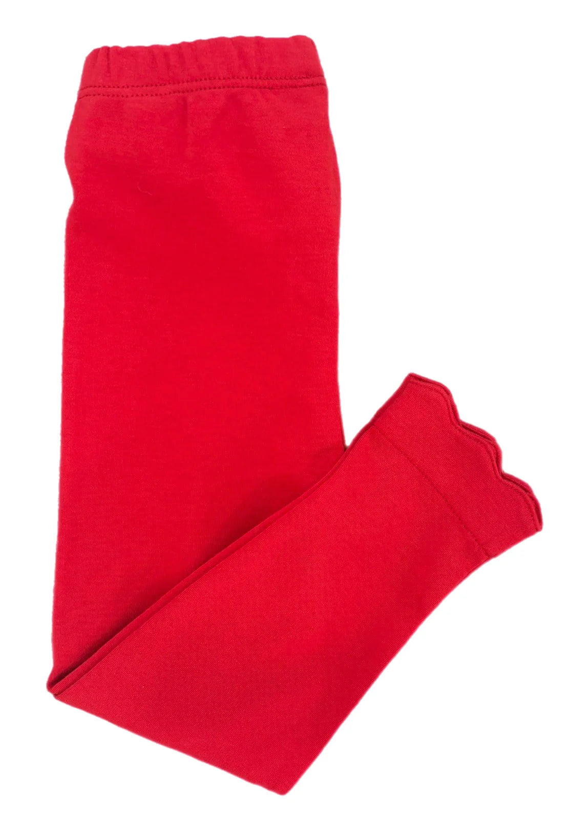 Red Basics Knit Leggings