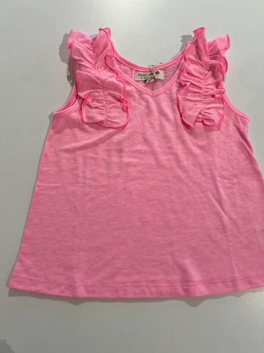 Forever Young - Bubblegum Pink Ruffle Tank