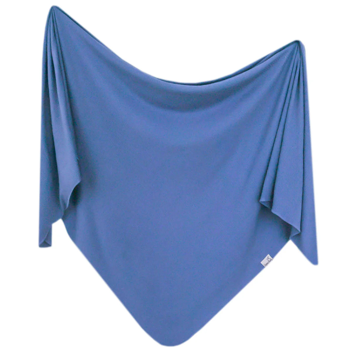 Rib Knit Swaddle Blanket- Indigo