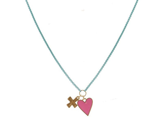 With Love Aqua Heart Necklace