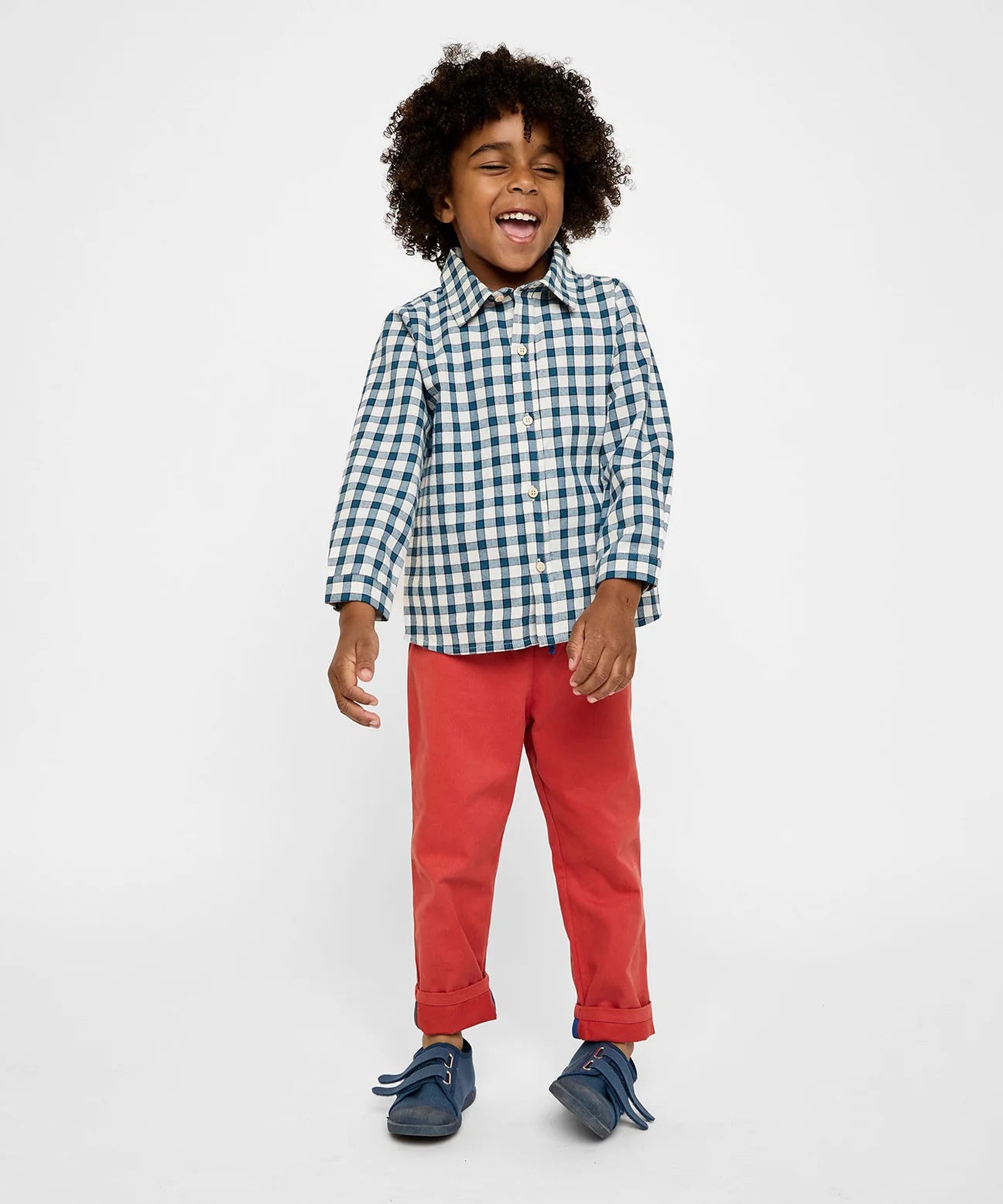 Blue Picnic Check Jeffie Shirt