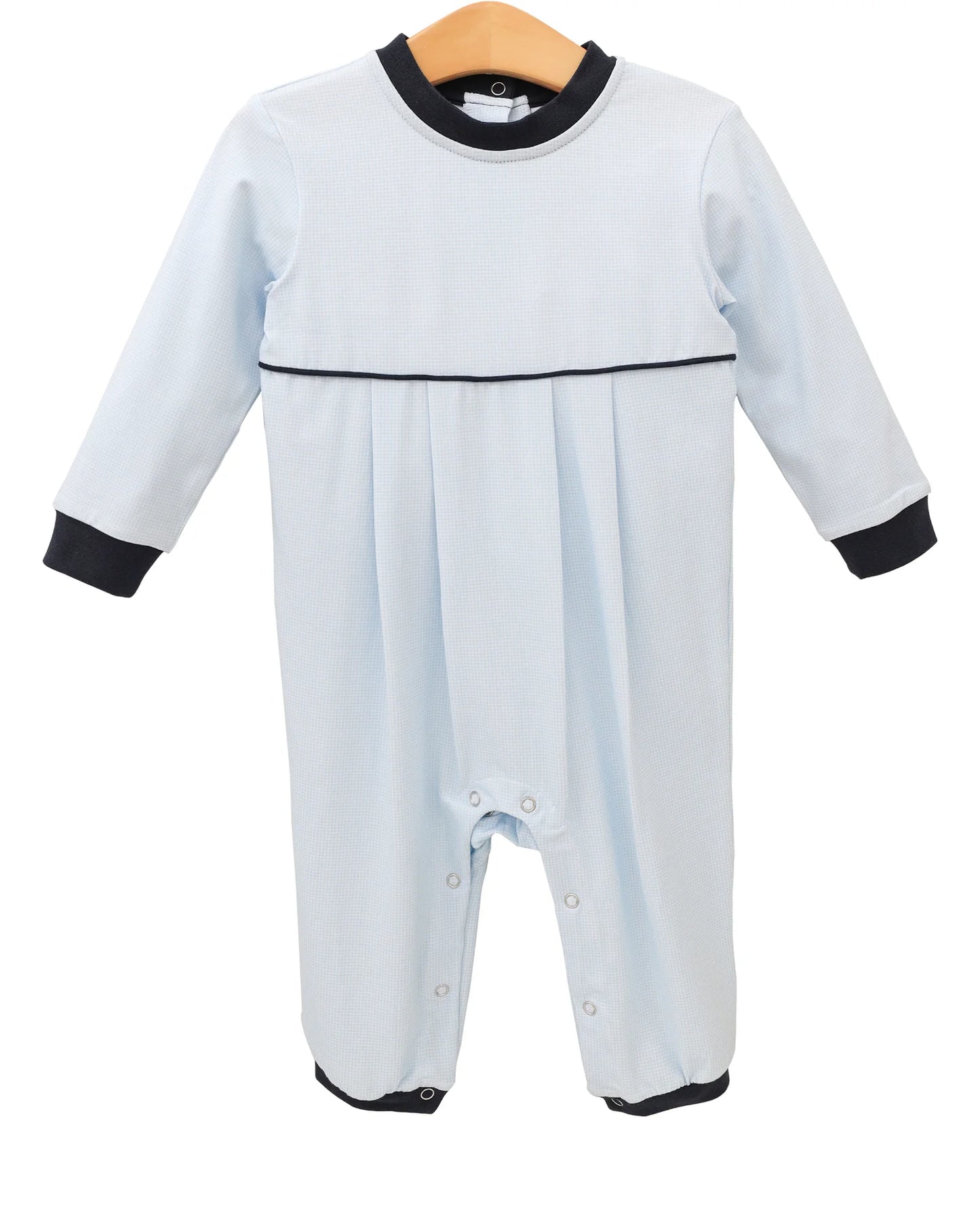 Patrick Romper - Mini Blue Gingham